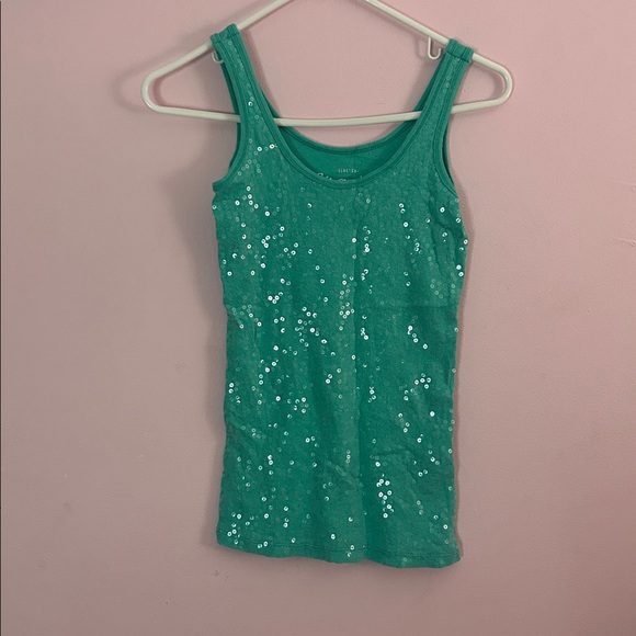 Aeropostale Teal Sequin Tank Top - Picture 1 of 2